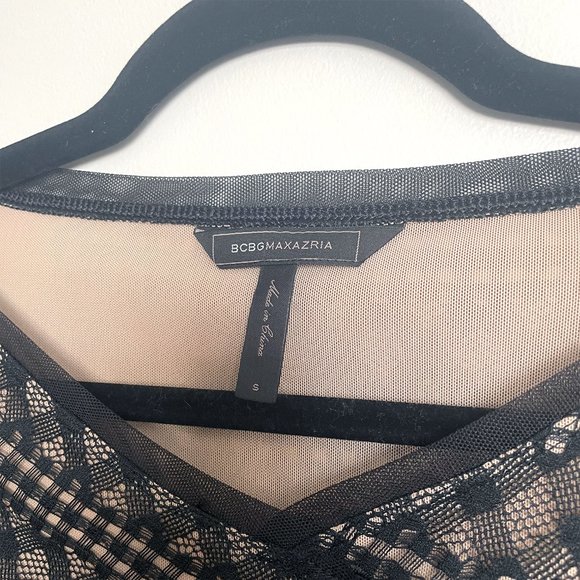 BCBG MaxAzria Black Lace Skirt & Crop Top Set - Picture 4 of 8